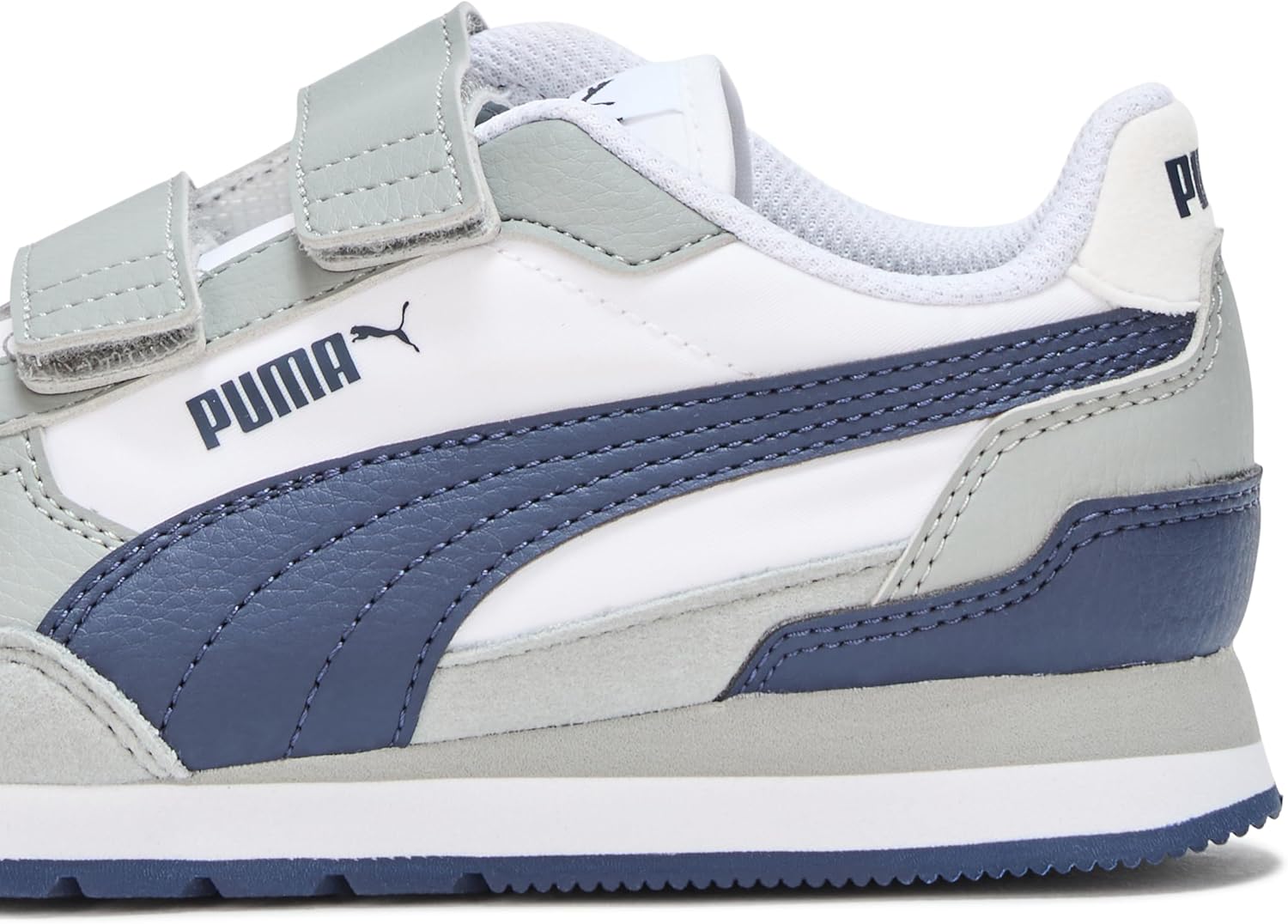 Кроссовки Puma St Runner унисекс-детские на липучке, синий/серый/темно-синий — фото 4