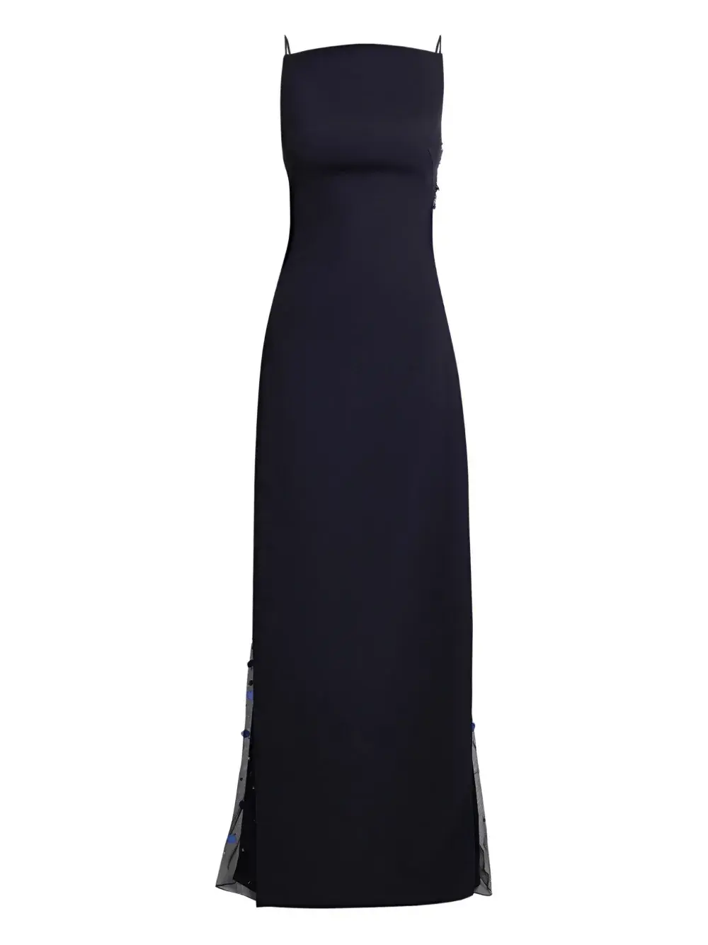 

Платье с декоративными деталями и разрезом по бокам Safiyaa, синий