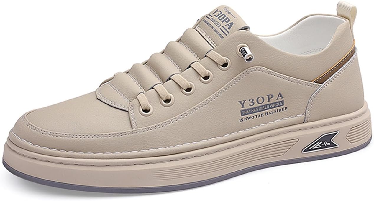 

Мужские ретро кроссовки на шнуровке, легкие, из искусственной кожи, повседневные для прогулок Lanverth, бежевый