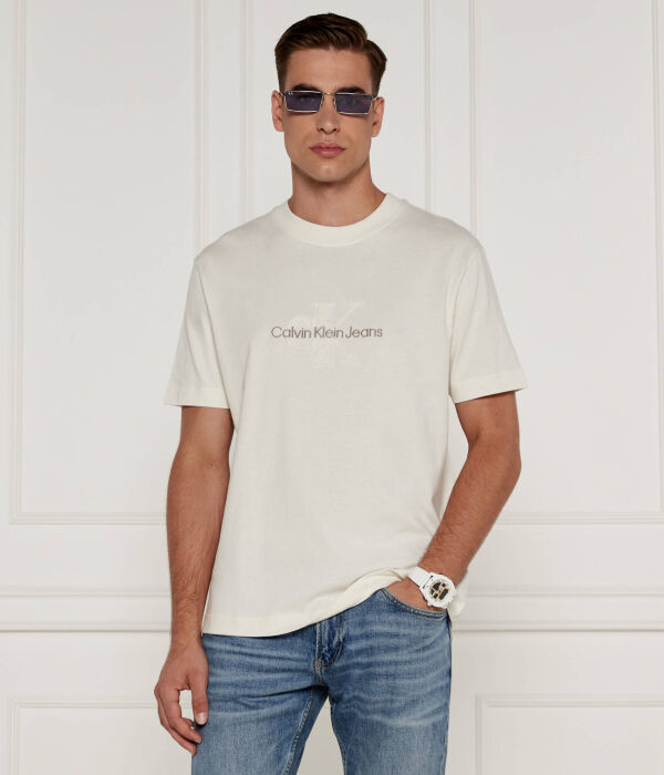 

Футболка мужская Calvin Klein Jeans свободного кроя, экрю