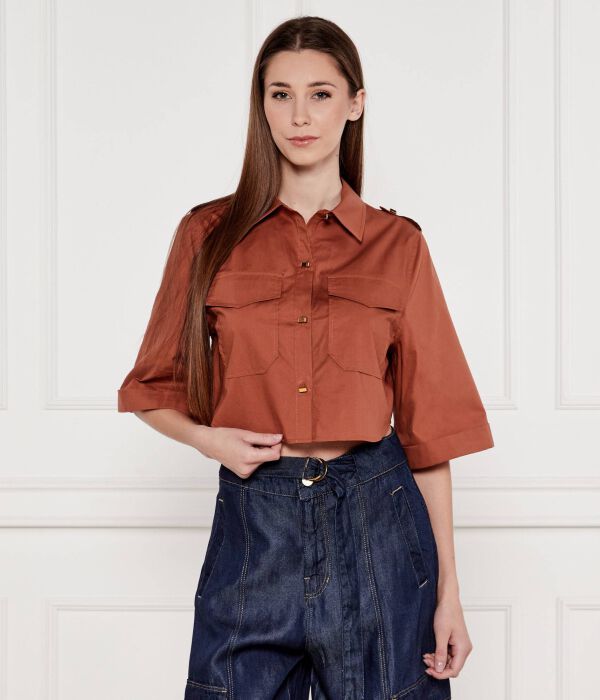 

Рубашка Cropped fit Marciano Guess, коричневый