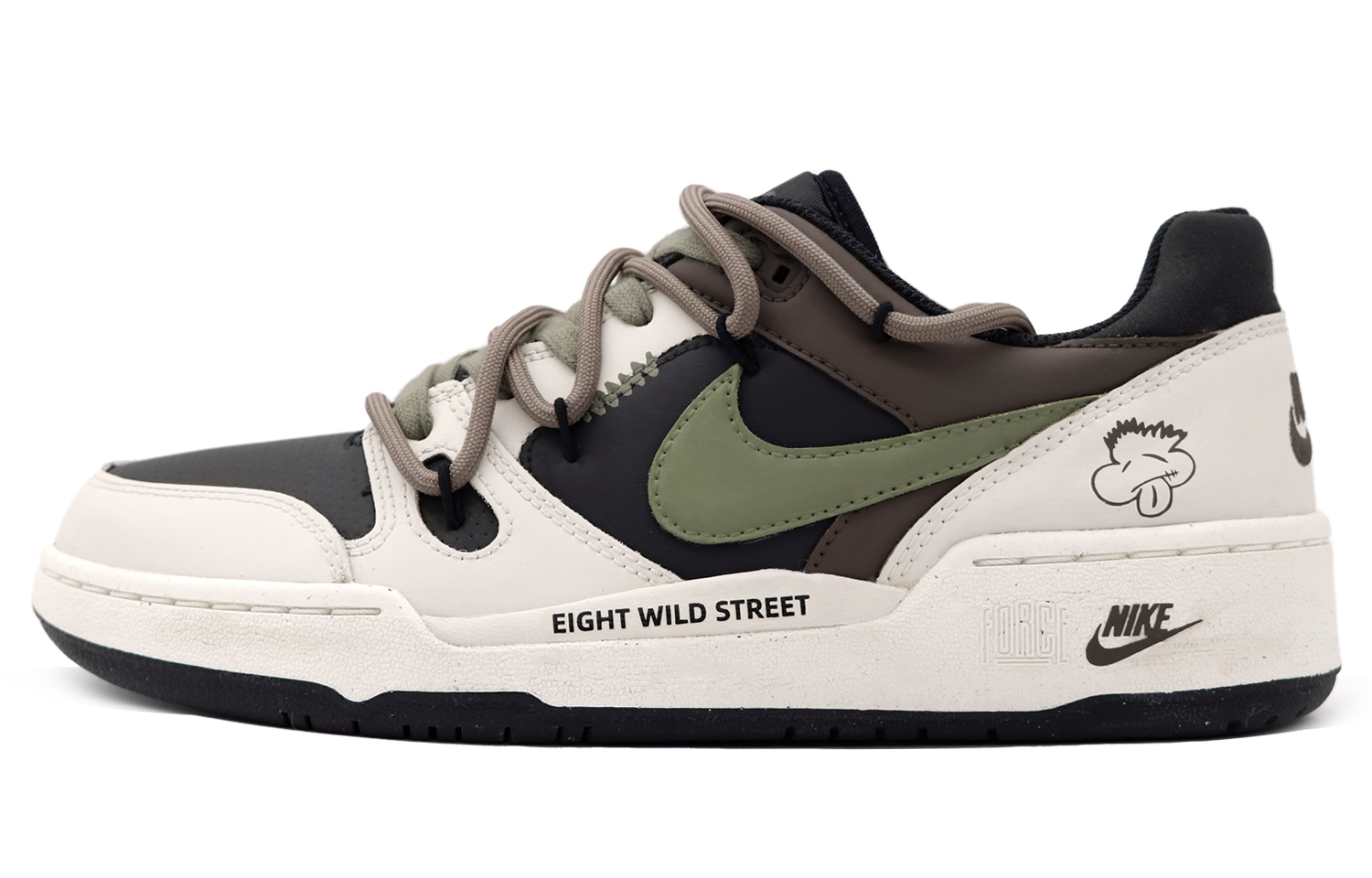 

Nike Кроссовки для скейтбординга Full Force Wild Patrol с антискользящим покрытием, износостойкие, низкие, мужские, коричневые, зеленые