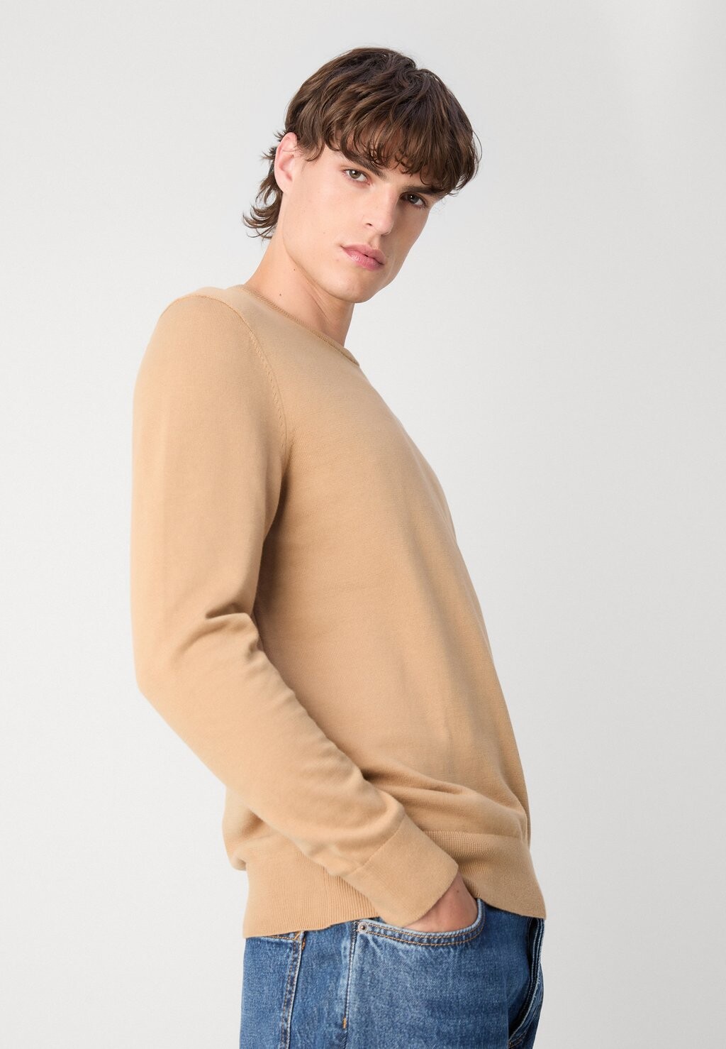 

Джемпер ESSENTIAL CREW NECK Tommy Hilfiger, бежевый