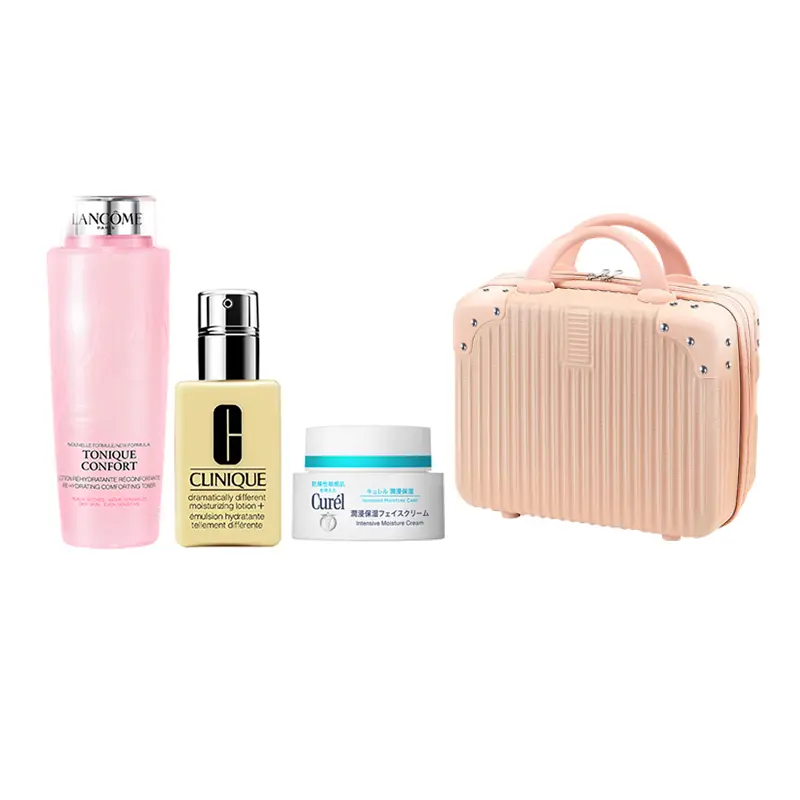 

LANCOME Lankou розовый водный трехкомпонентный набор косметичка увлажняющий успокаивающий