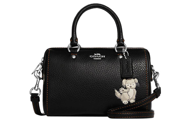 

COACH Сумка Rowan Refined из зернистой коровьей кожи, мини-сумка через плечо, женская, черная
