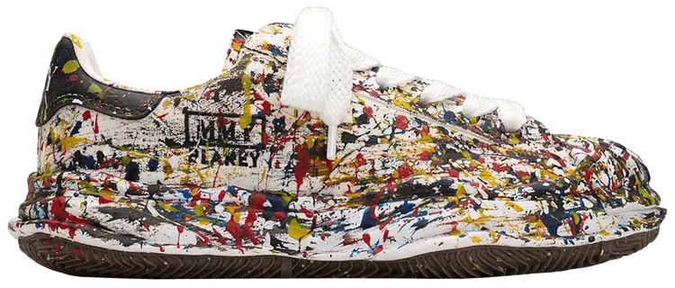 

Кроссовки Maison Mihara Yasuhiro Blakey OG Sole Canvas Low 'Sputtering Paint', белый