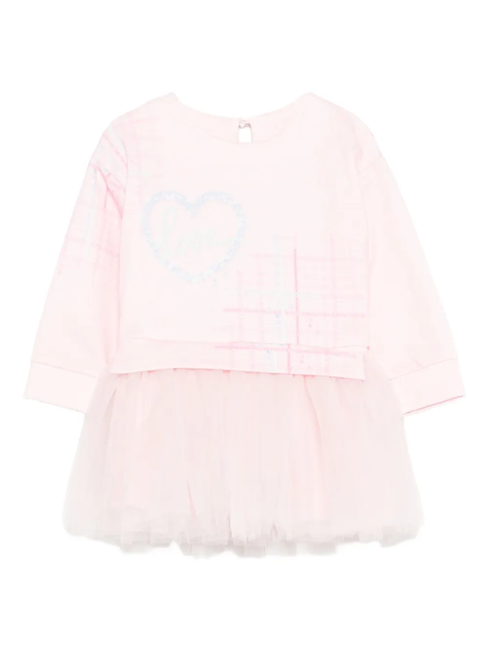 

Платье из тюля в клетку Lapin House, розовый