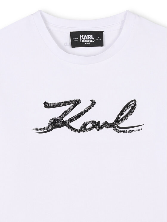 Футболка обычного кроя Z30485 S Karl Lagerfeld Kids, белый — фото 3