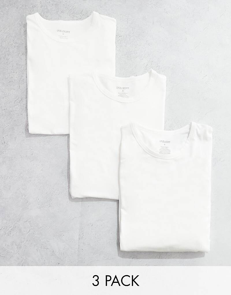 

Комплект из 3 футболок Lyle & Scott Basic белого цвета