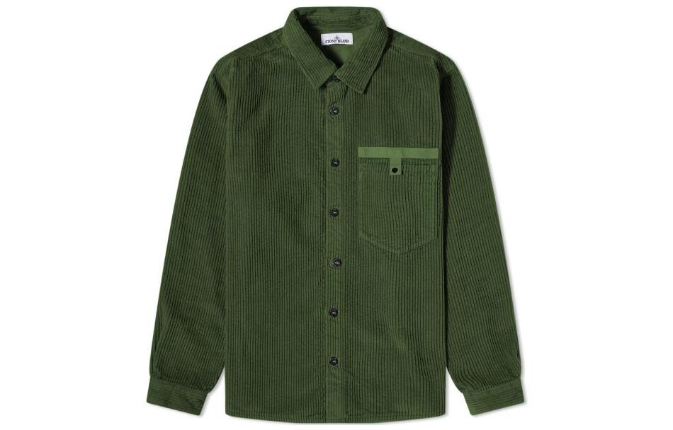 

Рубашка мужская зеленая Stone Island, зеленый