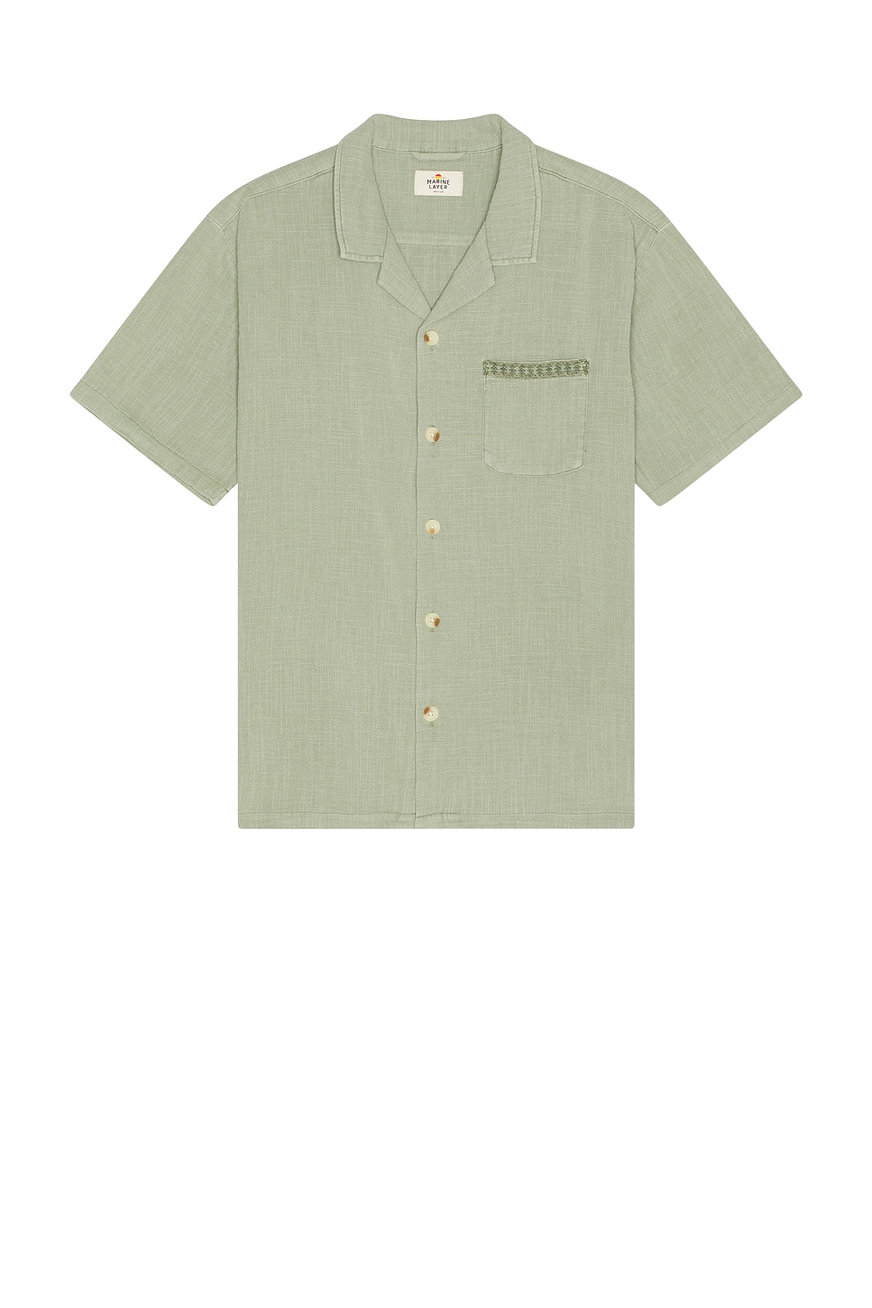 

Вышитая курортная рубашка с короткими рукавами Marine Layer, shadow