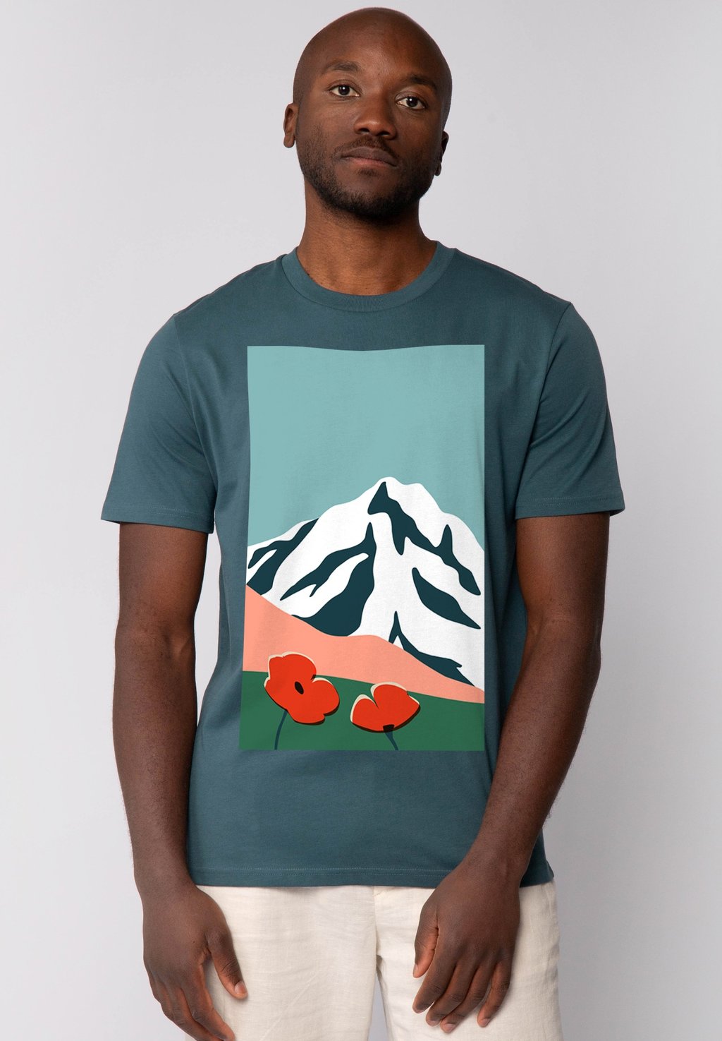 

Футболка с принтом COUNTRYSIDE 04 watapparel, бирюзовый