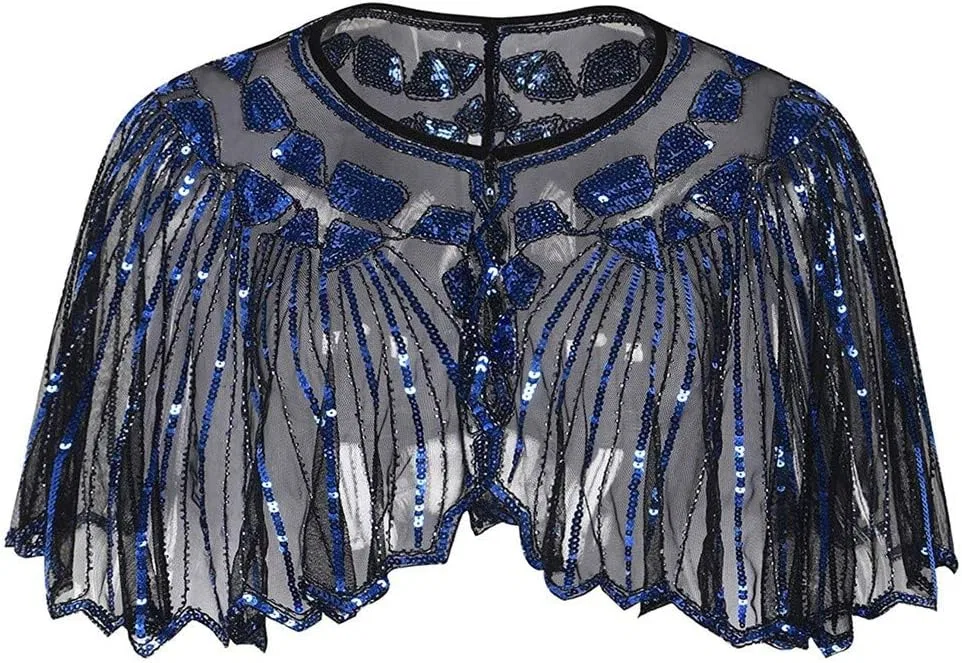 Блуза с воланами, 1920 Cape Town Night Stole, синий