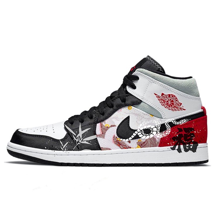 

Jordan Баскетбольные кроссовки Air 1 Cushioned, износостойкие, нескользящие, винтажные, среднего размера, мужские, белые, красные