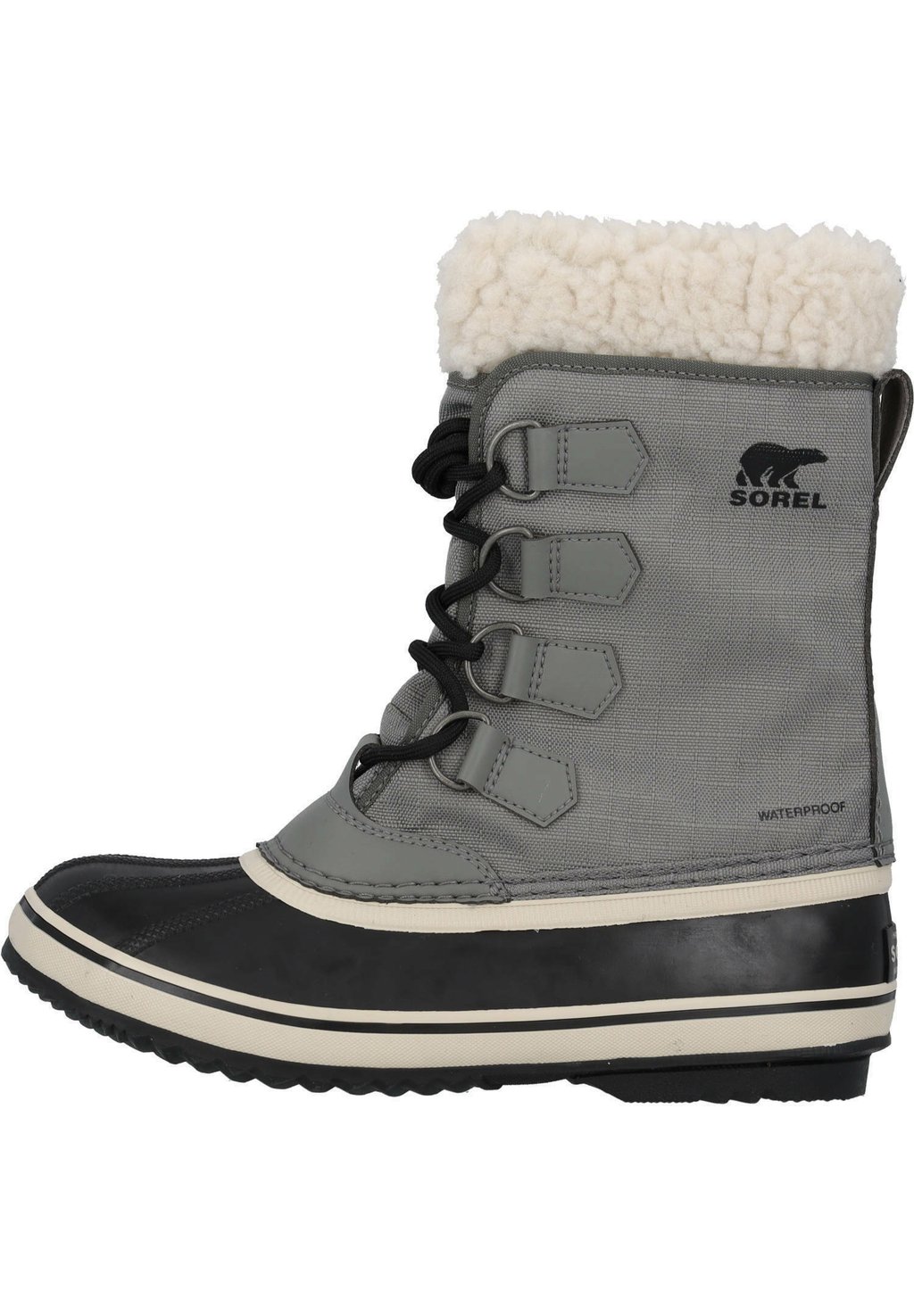 Зимние женские ботинки Sorel с шерстяной подкладкой, серый