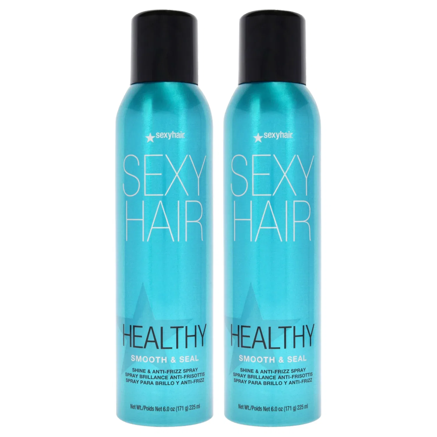 Спрей для волос Sexy Hair Healthy Smooth and Seal Anti-Frizz Spray от Sexy Hair для мужчин и женщин - 170 мл - упаковка из 2 штук, Clear
