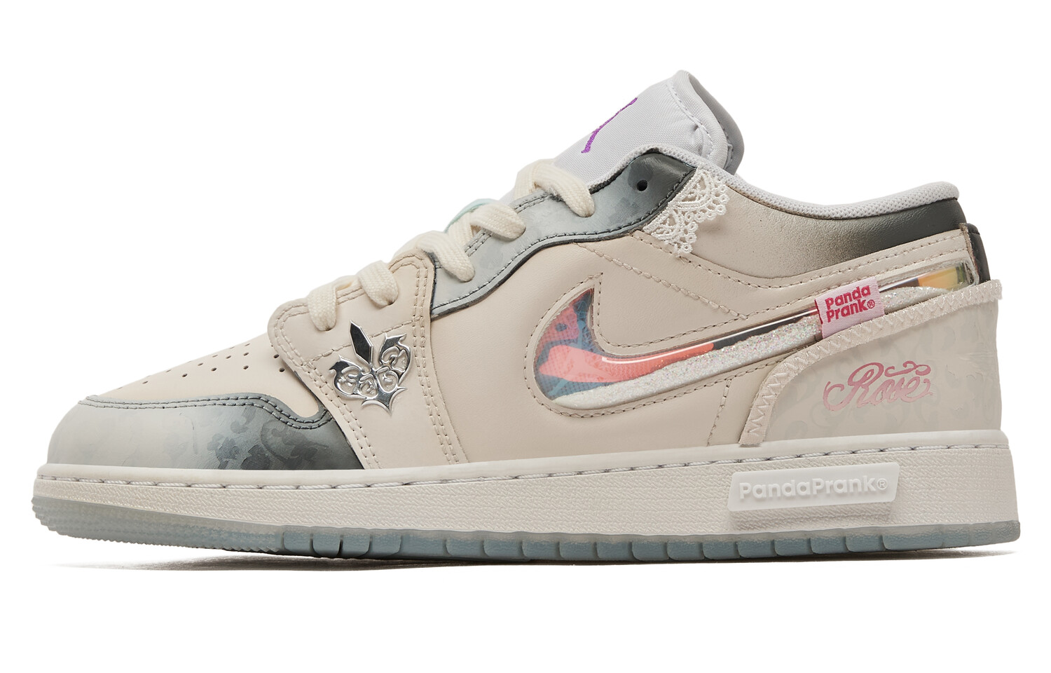 Кроссовки Air Jordan 1 Vintage Basketball Shoes Women's Low-top Beige/Gray, серый