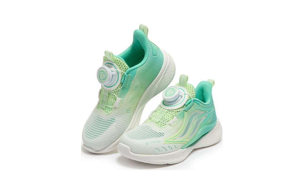 Кроссовки детские Qing Feng 5.0 PS Low-top Jelly Green/Aurora Green Xtep, зеленый — фото 3