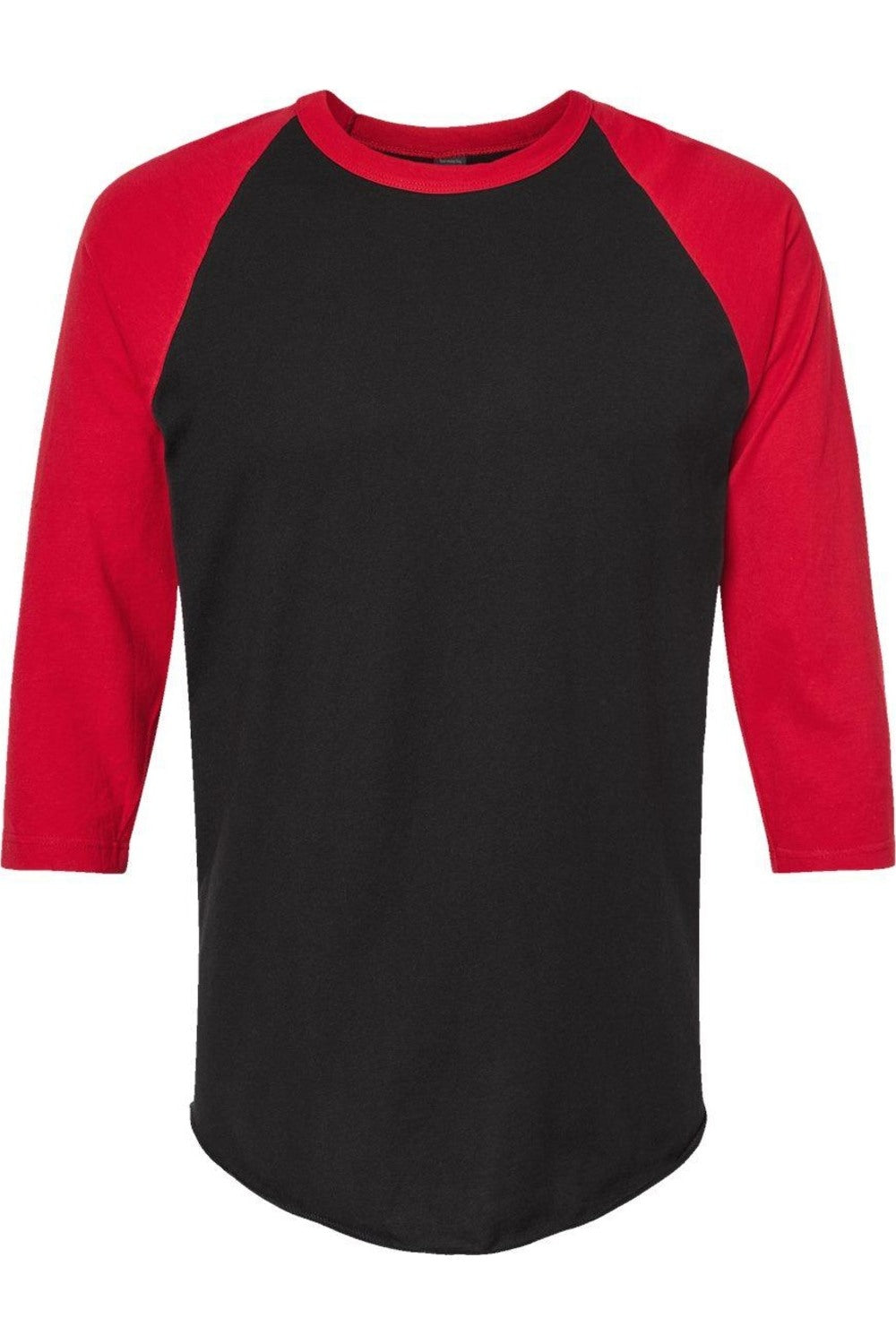 

Футболка-реглан из тонкого джерси Tultex Unisex, черный/красный