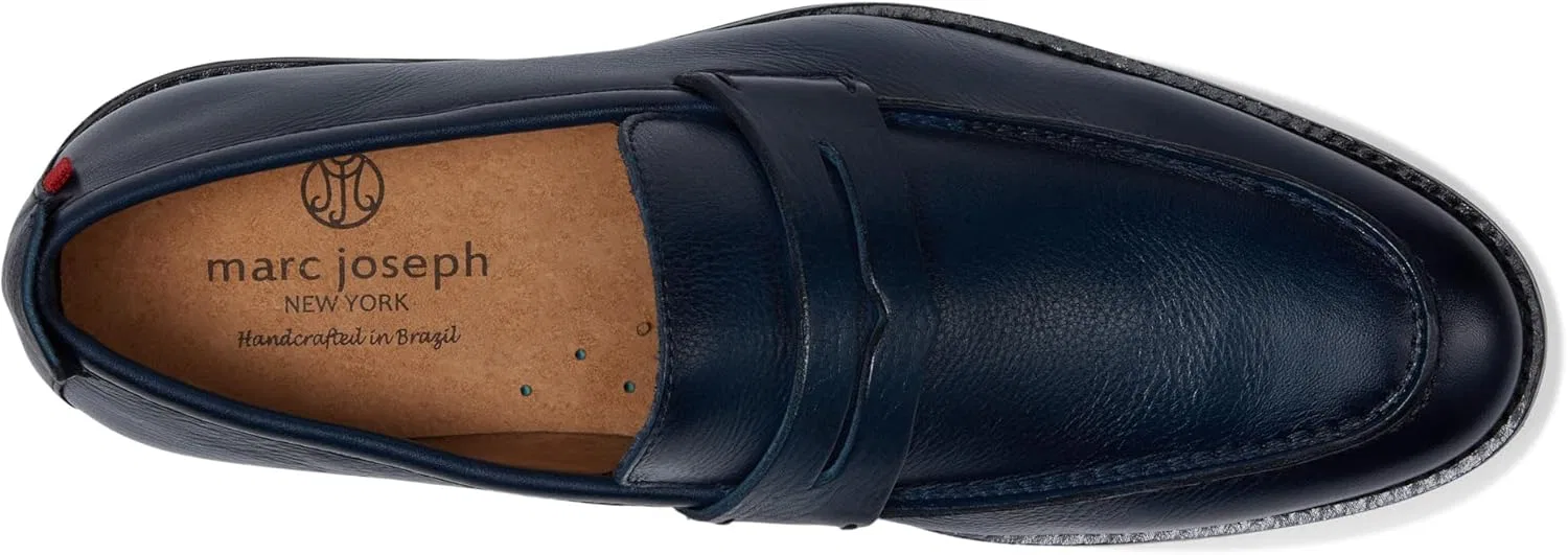 Лоферы кожаные Marc Joseph New York, Navy Burnished Napa Soft — фото 2