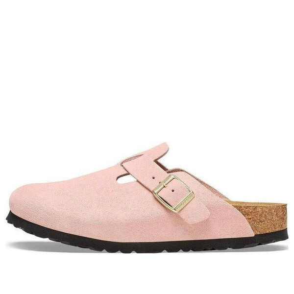 

Тапочки boston suede leather narrow fit 'light rose' Birkenstock, розовый