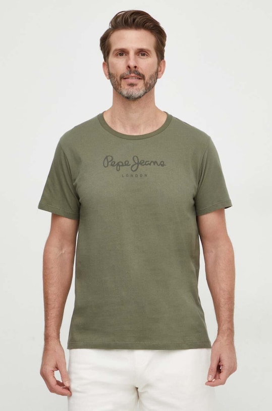 

Футболка хлопковая Eggo Pepe Jeans, зеленый