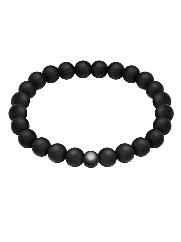 

True Rebels Браслет из нержавеющей стали с черным ониксом