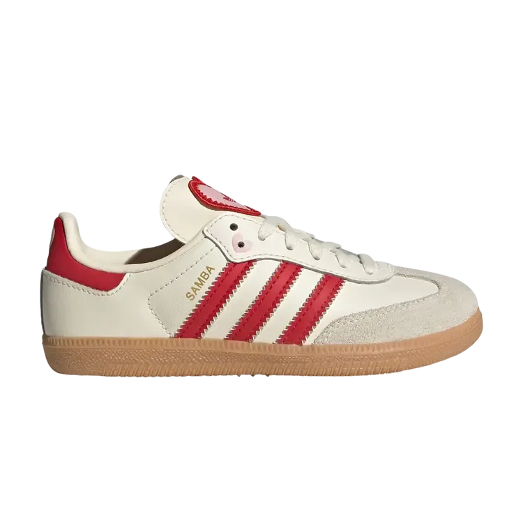 Adidas Samba OG K Cream White Better Scarlet Gum