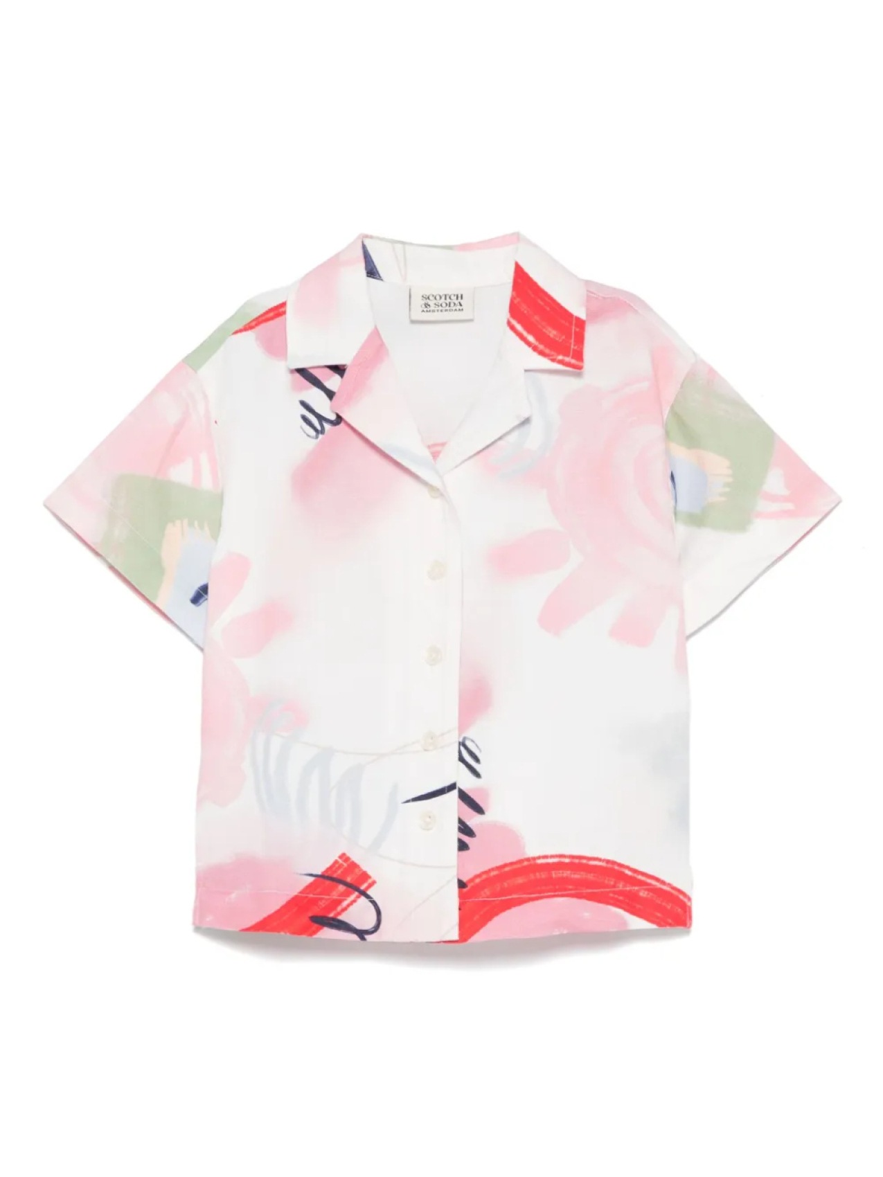 

Рубашка с абстрактным принтом Scotch & Soda Kids, белый