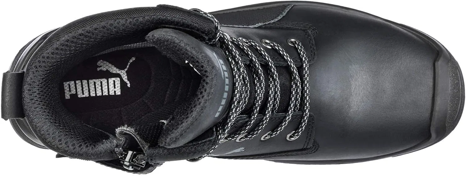 Рабочие ботинки PUMA Safety Conquest Black High Work Boots Safety Boots S3 HRO SRC с защитным колпачком из стекловолокна, нескользящей подошвой и термостойким покрытием, мужские — фото 4