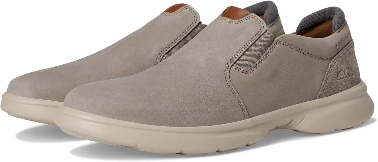 Мужские туфли Clarks Bradley Ease, Light Grey Nubuck Leather