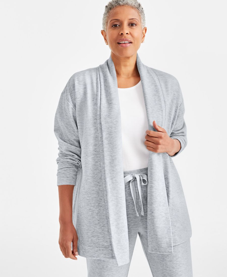 

Кардиган из мягкого флиса Luxsoft однотонного цвета Style & Co, Medium Grey Heather