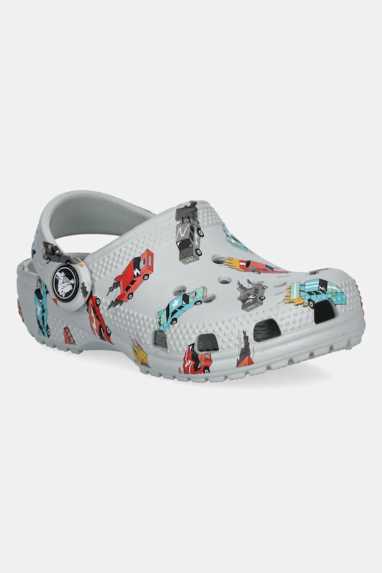 

Классические шлепанцы с принтом гоночных машин для детей Crocs, серый