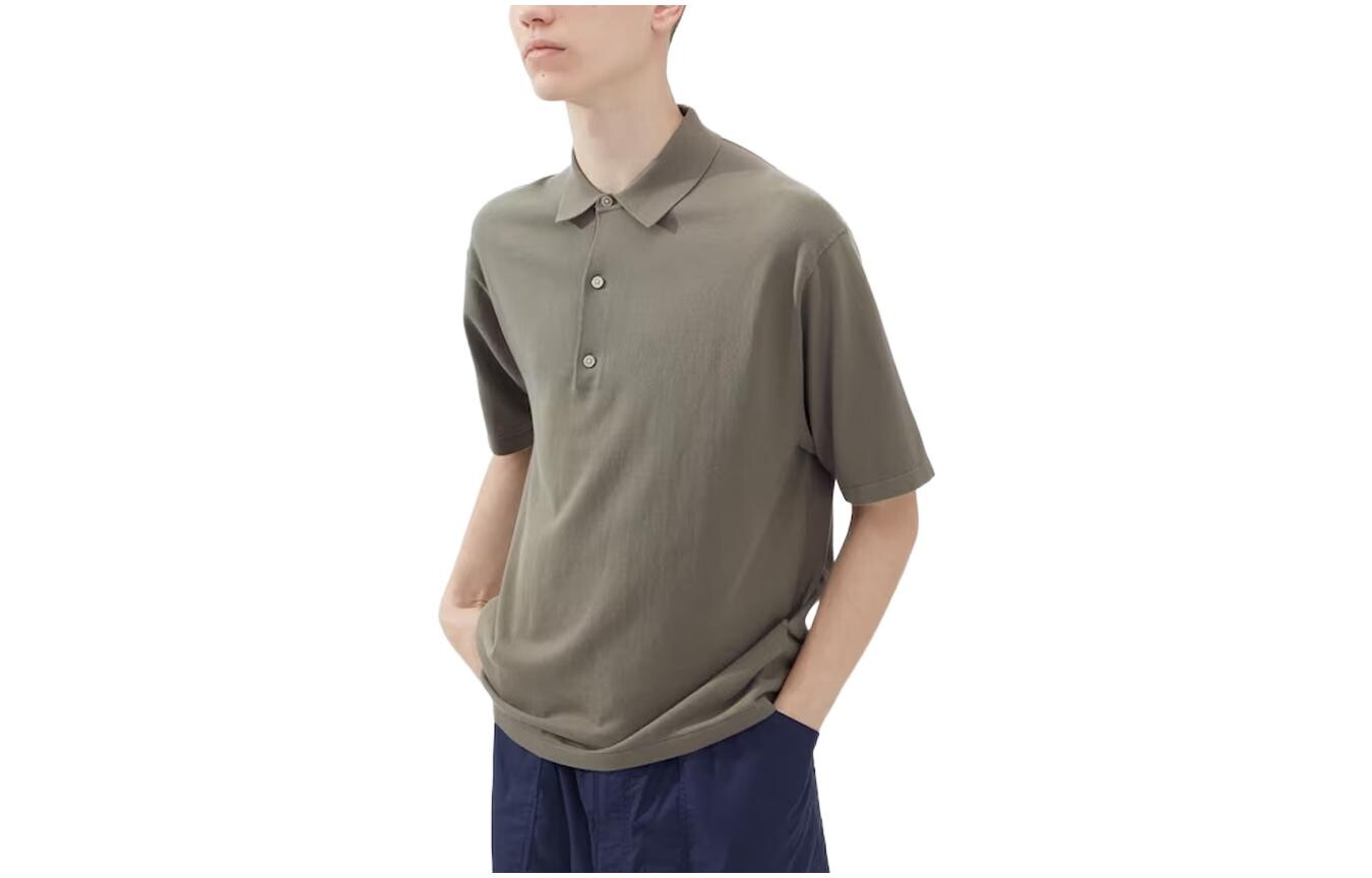 

Мужская рубашка поло U Collection Olive Uniqlo, оливковый
