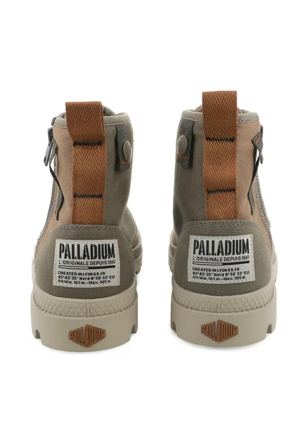 Ботинки на шнуровке pampa detroit с застежкой-молнией Palladium, Dusky Green/Dear Brown — фото 4