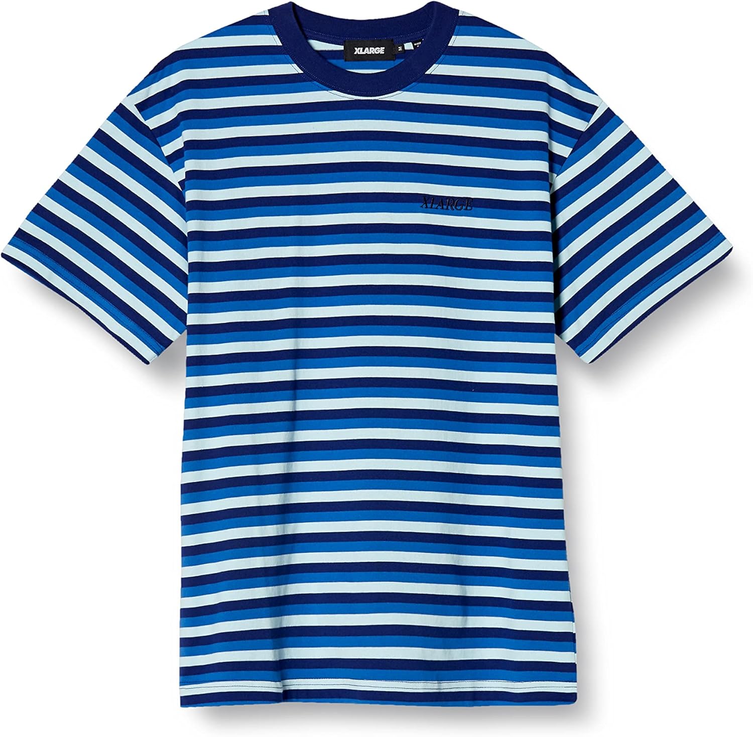 

Мужская полосатая футболка с коротким рукавом Xlarge, синий