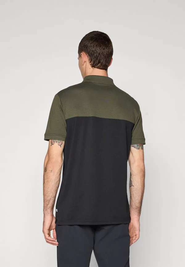 Рубашка-Поло с цветовыми блоками Calvin Klein Golf, Olive Marl/Black — фото 3