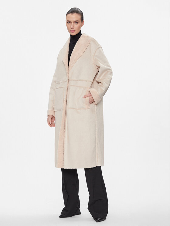 

Меховое пальто loose fit 5496 1000 93142 Marc Aurel, бежевый