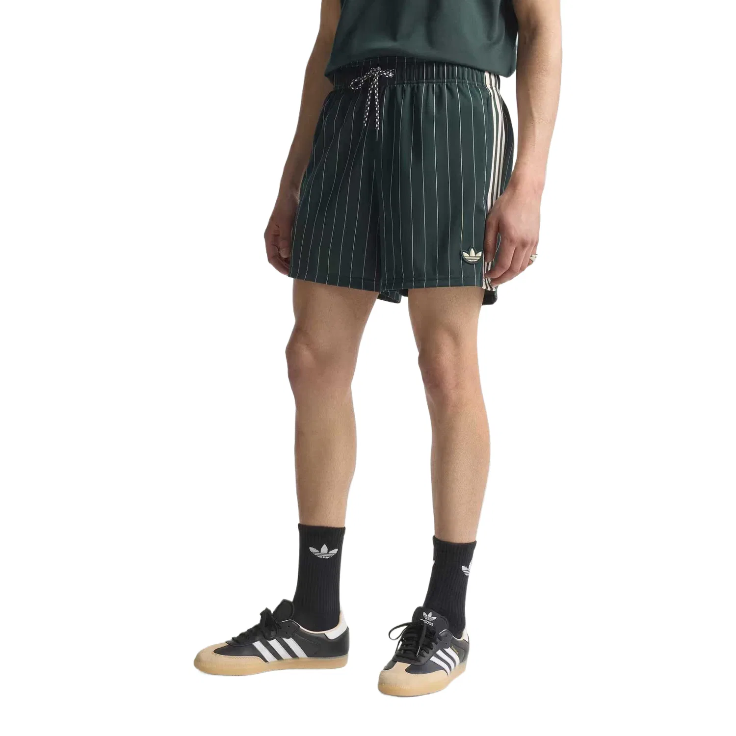 Шорты повседневные в полоску Adidas Originals черные — фото 3
