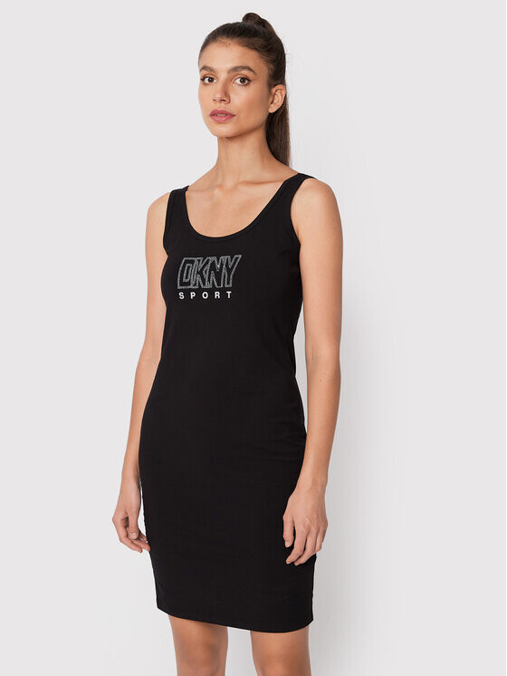 

Летнее платье приталенного кроя Dkny Sport, черный