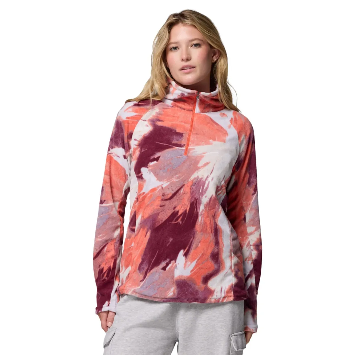 

Женская флисовая куртка Glacial IV с принтом Columbia, ярко-оранжевый