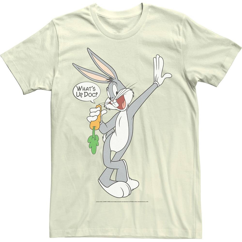 

Мужская футболка Looney Tunes Bugs Bunny What's Up Doc с портретом Licensed Character, цвет Natural