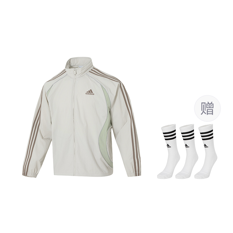 SS25 TEAMGEIST Куртка мужская Adidas, miracle bauxite коричневый/mystic желтый зеленый/trace коричневый (includes 3 pairs of adidas socks)