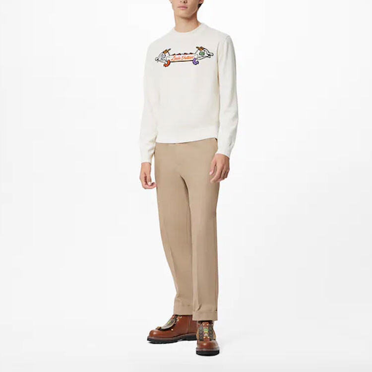 Новые квартальные продукты LV Sweatshirt Men Louis Vuitton, белый — фото 2