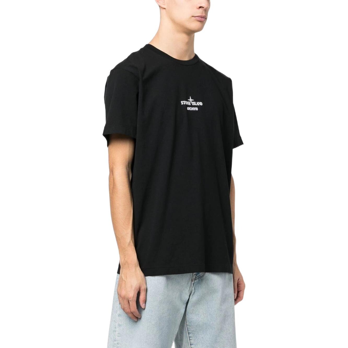 Футболка мужская Stone Island Graphic-print, черный — фото 4