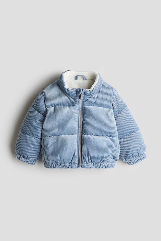 

Вельветовый пуховик H&M, синий
