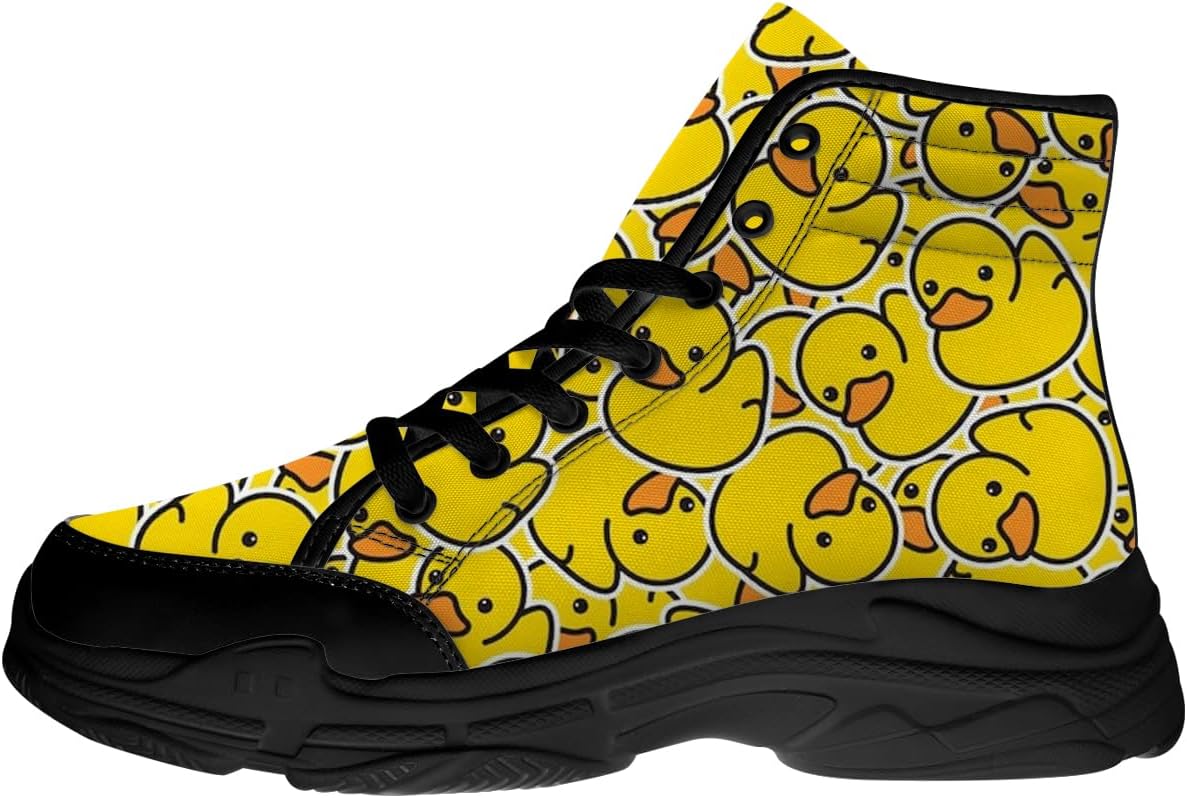 

Кроссовки Quorax Duck для женщин и мужчин, высокие, на шнуровке, из текстиля, подарки для нее и для него, оранжевый