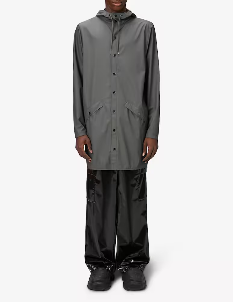 

Длинный однотонный плащ Rains, серый