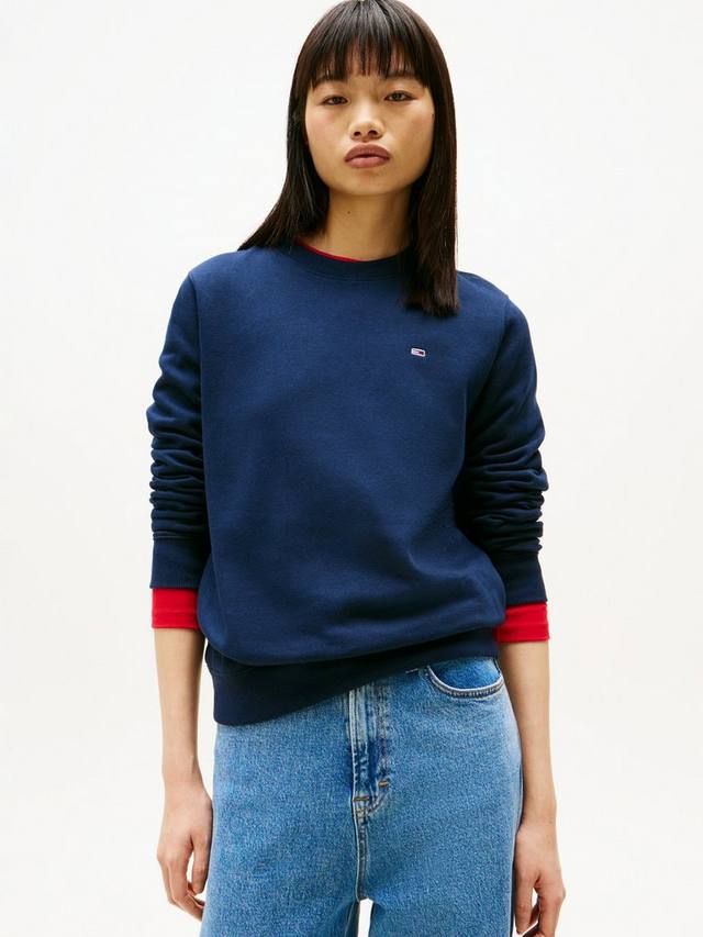 

Толстовка Tommy Jeans с вышитым флагом Tommy Hilfiger, Dark Night Navy