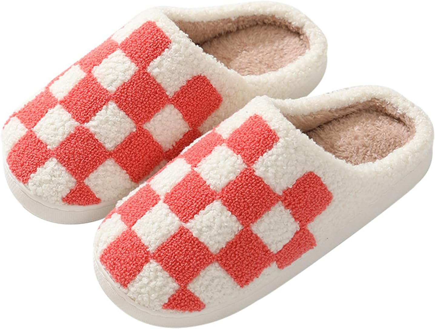 

Мультяшные тапочки для женщин и мужчин, мягкие, пушистые, теплые, легкие, с нескользящей подошвой, милые домашние тапочки, удобные для дома и улицы, в виде сердца, ночные, с грибами, вишней, клубникой, с изображением злого глаза Coleyn, красный